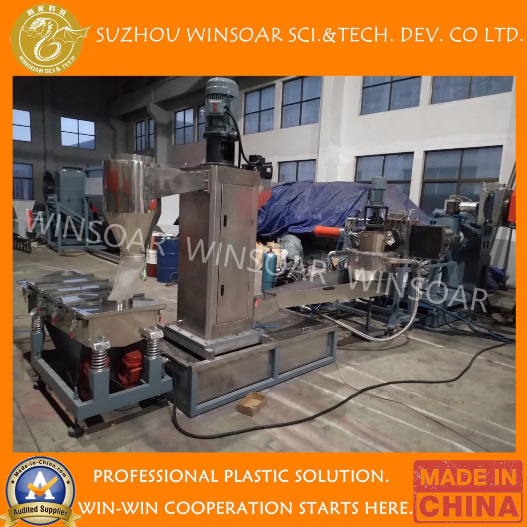 Water Ring Die Face Cutting Wasted Plastic Pet Bottle Scraps Flakes Granules Pellets Extruder Making Machines