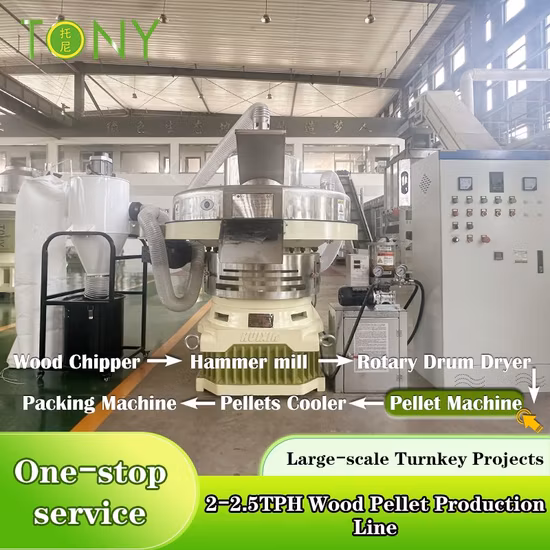 Produktionslinie für Sägemehlpellets Yfk450